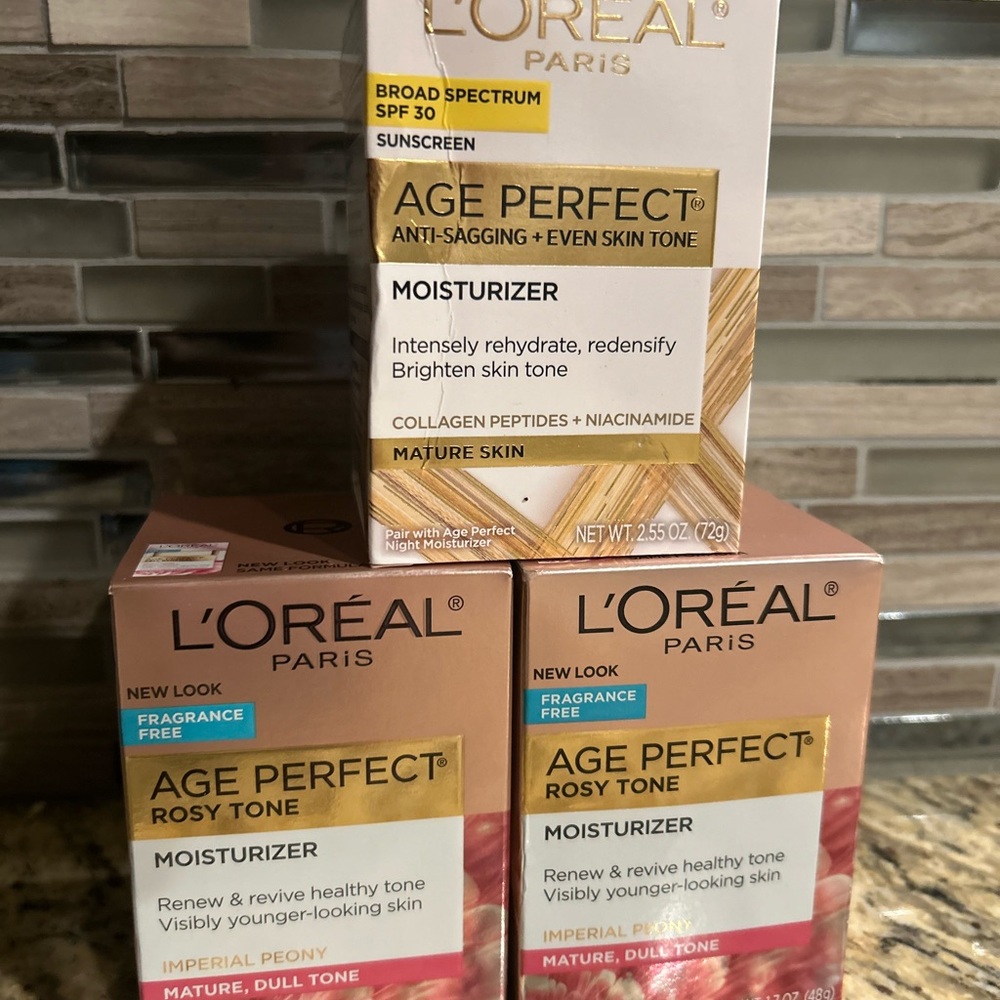 L'Oreal Age Perfect Moisturizer - Rosy and Gold Packaging (LOT of 3 for 1 Price)